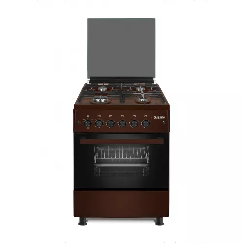 Aragaz zanetti z6000 gbr, 65 l,  4 arzatoare,  aprindere electrica,  curatare traditionala,  60 cm,  maro