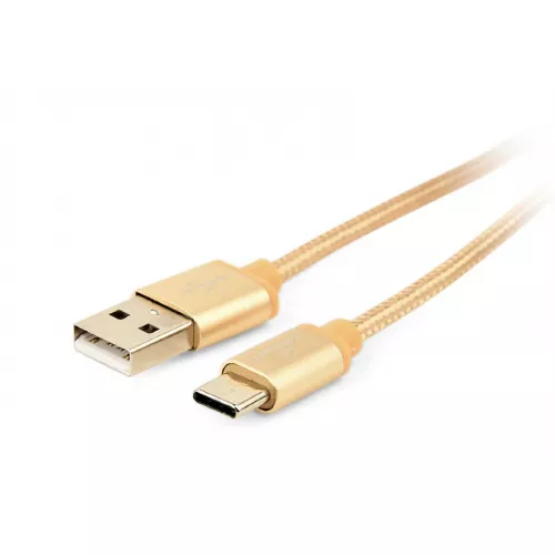 Cablu USB Cablexpert USB2.0/Type-C Cotton braided - 1.8m CCB-mUSB2B-AMCM-6-G 