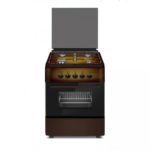 Aragaz combinat zanetti z6000 e tdf, 4 arzatoare,  aprindere electrica,  timer,  curatare traditionala,  60 cm,  maro