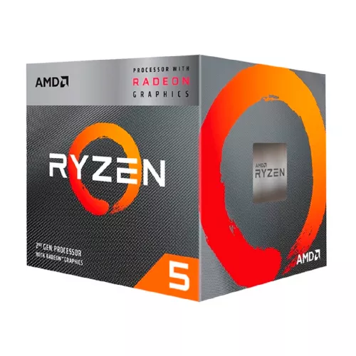 Procesor amd ryzen 5 3400g box, am4, 3.7-4.2ghz,  4mb,  12nm,  65w,  radeon rx vega 11,  4 cores,  8 threads