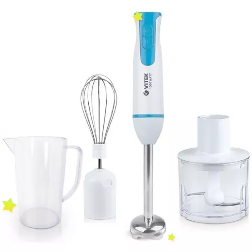 Blender de mana vitek vt-8530, 800 w,  2 trepte de viteza,  alb