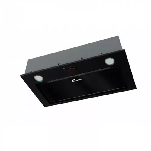 Hota tornado modul glass 750(60) bl led, 750  m³/h,  1 motor, 59.8 cm,  filtru din aluminiu absorbant de grasimi,  negru