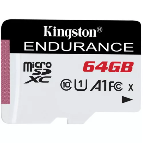Card de memorie KINGSTON MicroSD 64GB High Endurance SDCE/64GB Class10, A1, UHS-I, FC, SD adapter 
