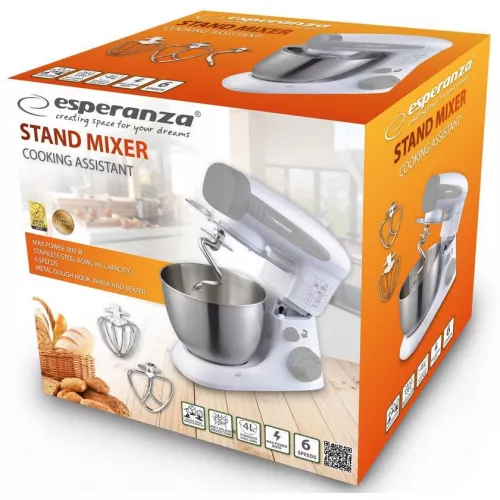Robot de bucatarie esperanza cooking assistant ekm024, 800 w,  6 viteze,  4 l,  pentru amestecare,  framantare