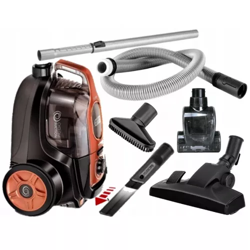 Aspirator cu container mpm mod-25, 200 w, 750 w, 1.1 l, hepa 13, 75 db, negru, oranj