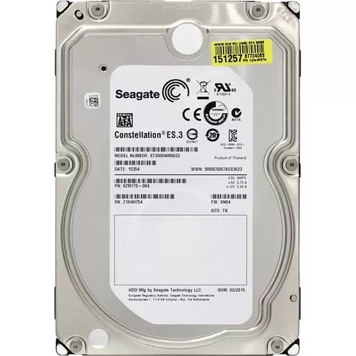 Hdd seagate constellation es.3 (st2000nm0033), 3.5 2.0tb, 128mb 7200rpm factory refubrished