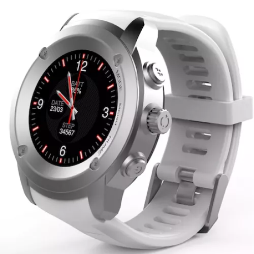 Ceas smartwatch Maxcom Maxcom Smartwatch FitGo FW17 POWER silver/white Android/iOS / IPS / 1.22" / Bluetooth 4.0 / Silver/white 