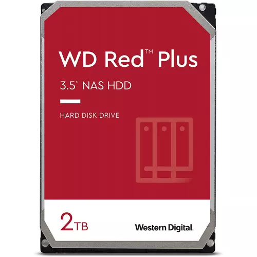 HDD WD Red Plus NAS (WD20EFZX), 3.5 2.0TB, IntelliPower,  128MB