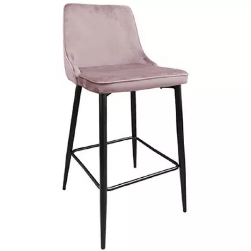 Scaun dp clasic pudra, black legs, metal,  textil,  pudra, 44 x 43 x 104