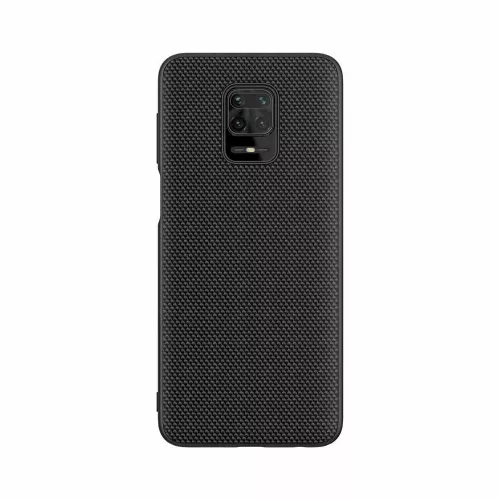 Husa helmet case tpu xiaomi note 9s/pro/max leather nylon,  black, 6.67"