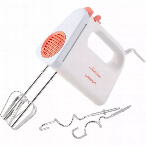 Mixer daewoo dhm122u, de mana,  400 w,  5 viteze,  turbo,  alb,  oranj