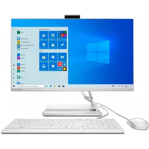 Computer All-in-One LENOVO IdeaCentre AIO 3 24ALC6 White, 23.8, IPS FHD Ryzen 5 5500U 8GB 512GB SSD Radeon Graphics No OS Wireless Keyboard+Mouse F0G1001BRK