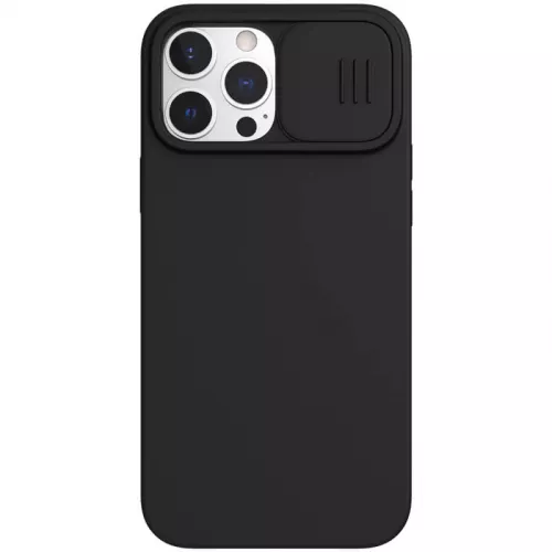 Husa nillkin apple iphone 13 pro,  camshield silky magnetic silicone case,  elegant black, 6.1"