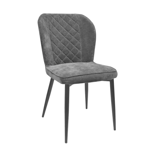 Scaun dp tusk catifea black, metal,  placaj,  spuma poliuretanica,  stofa,  negru,, 90 x 52 x 63