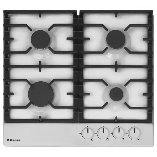Plita incorporabila cu gaz hansa bhgw630301, 4 arzatoare,  aprindere electrica,  email,  alb