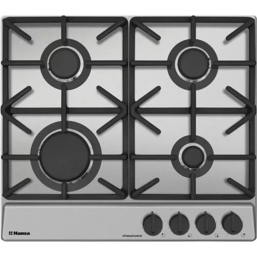 Plita incorporabila cu gaz hansa bhgi6515506, 4 arzatoare,  aprindere electrica,  inox