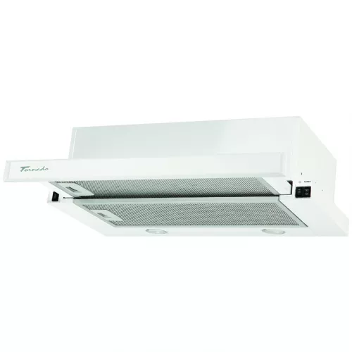 Hota tornado sondo h 700(60) fg wh led, 700 m3/h, 1 motor, 60 cm, filtru din aluminiu absorbant de grasimi, alb