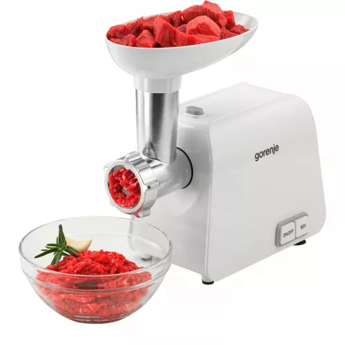 Masina de tocat carne gorenje mg1602w, 1600 w, 1.9 kg/min, functie revers, alb