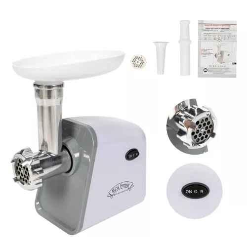 Tocator micul fermier mg10b, 500 w, 1.2 kg/min, functie reverse, alb