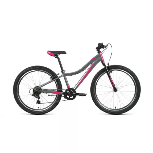 Bicicleta petru oras forward jade 24 1.0 (24" 7 ск. рост 12") 2020-2021, серый/розовый