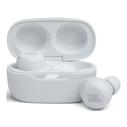 Casti fara fir jbl true wireless live free nc+ white tws adaptive noise cancelling