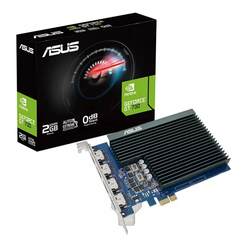 Placa video asus gt730-4h-sl-2gd5, geforce gt730, 2gb gddr5, 64-bit, gpu/mem clock 927/5010mhz, pci-express 2.0, 4 display support, 4 x hdmi 1.4b