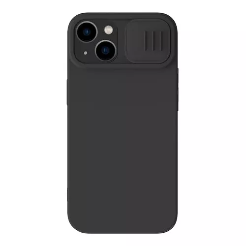 Husa nillkin apple iphone 14 plus, camshield silky silicone case, elegant black