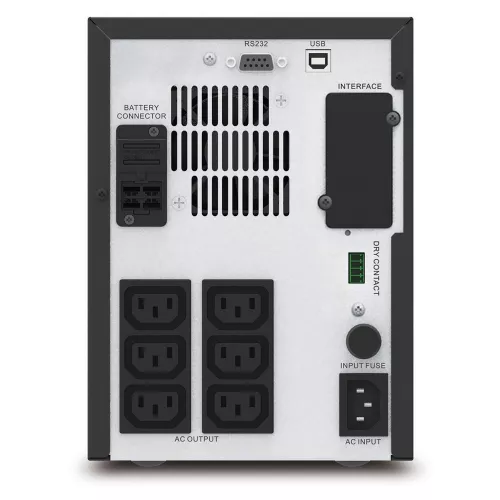 Ups apc easy ups smv1000cai 1000va/700w, tower, sinewave, line inter., lcd, avr, usb, comm. slot, 6*c13---https://www.se.com/ww/en/product/smv1000cai/-easy-ups-lineinteractive-smv-1000va-230v-with-network-slot/