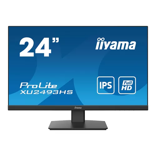 Monitor Iiyama 23.8" ProLite XU2493HS-B4 IPS Borderless 75Hz WIDE 16:9, 0.275, 4ms, 75Hz refresh rate, Speakers 2x2W, Advanced Contrast 80M:1, Static Contrast 1000:1, H:30-85kHz, 1920x1080 Full HD, HDMI/Display Port/VGA, TCO03