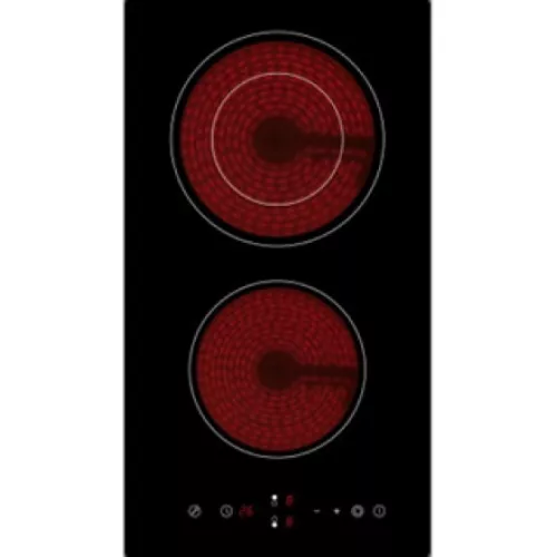 Plita electrica incorporabila tornado gtr 350n el glass, 3000 w, 2 arzatoare, vitroceramica, timer, negru