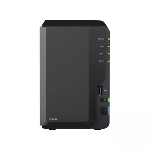 Nas server synology "ds223", 2-bay, realtek 4-core 1.7ghz, 2gb ddr4