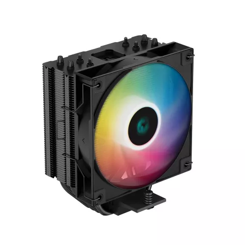 Cooler universal deepcool "ag400 bk argb", (≤31.6db, 500-2000rpm, 75.89 cfm, 120mm, argb, 220w, 4/6mm, 614g.). intel lga1700/1200/1151/1150/1155amd am5/am4