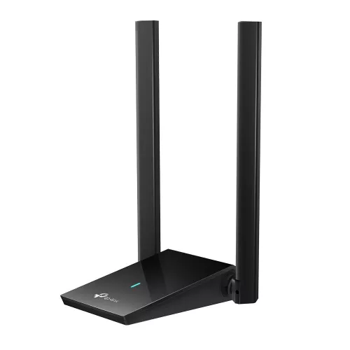 Adaptor wireless tp-link archer tx20u plus ax1800 wi-fi 6 usb adapter, 1201mbps on 5ghz + 574mbps on 2.4ghz, 802.11a/b/g/n/ac/ax, high gain, usb3.0, mu-mimo, ofdma, 2 external antennas