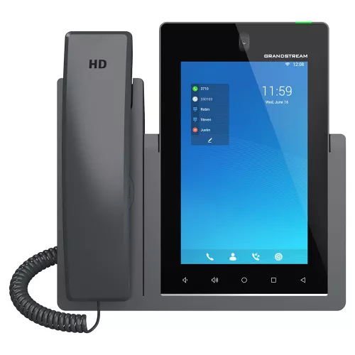 Telefon grandstream gxv3470 video, 16 sip, 16 lines, android, 7" ips touch screen, poe, wi-fi 6, black