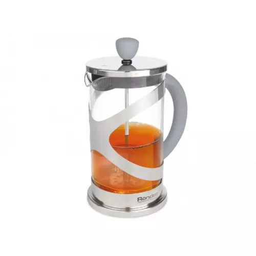 French-press rondell rds-839, 0.6 l, sticla, plastic, alb