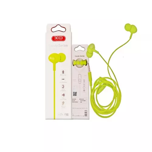 Casti cu fir xo s6 candy music, green