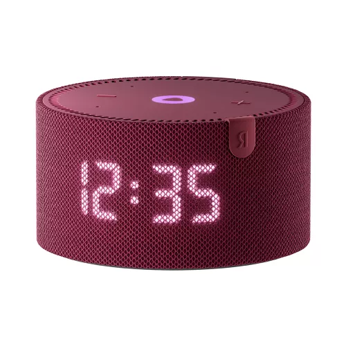 Smart speaker yandex station mini (clock) with alisa, red