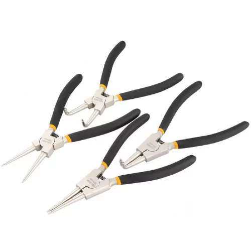 Cleste cu falci rotunte tolsen set extractori de inel elastic inclinat 180mm