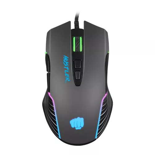 Gaming mouse fury hustler, 6400 dpi, optical, with software, black