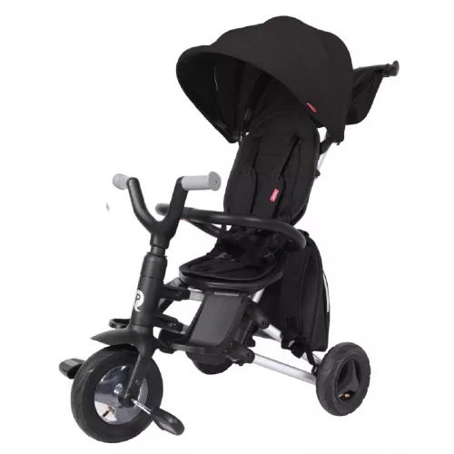 Bicicleta pentru copii qplay nova plus rubber black, 0.8-5 ani, 8.5", 7.5", negru