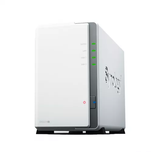 Nas server synology "ds223j", 2-bay, realtek 4-core 1.7ghz, 1gb ddr4