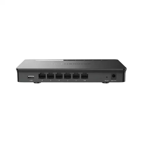 Router grandstream gwn7001, 6xgbit wan/lan, usb, controller for 100 gwn devicesstandardul wi-fi: ieee 802.1q, 802.1p, 802.1x, 802.3, 802.3u, 802.3x, 802.3ab rețea ethernet: 6x 10/100/1000mbps led indicator: da, 10/100/1000mbps/6 x lan