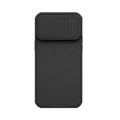 Husa nillkin apple iphone 15 plus, camshield silky silicone, elegant black