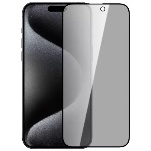Sticla de protectie nillkin apple iphone 15 pro guardian full privacy, tempered glass, black