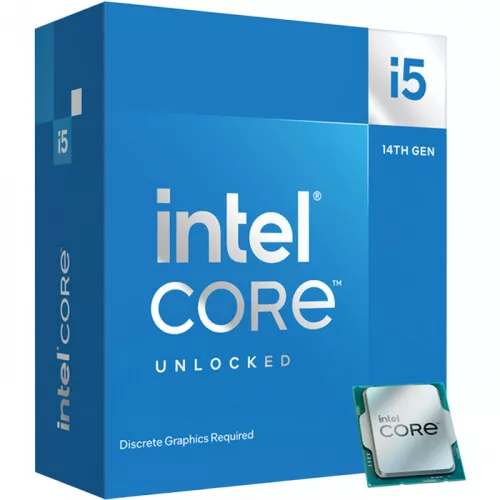Procesor intel core i5-14600kf 2.6-5.3ghz, (6p+8e/20t, 20mb,s1700,10nm, no integ. graphics, 125w) tray
