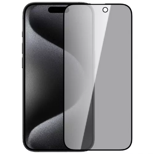 Sticla de protectie nillkin iphone 15 plus guardian full privacy, tempered glass, black