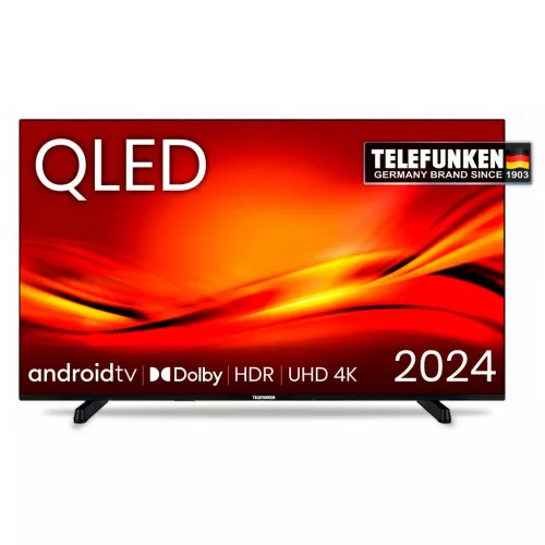 Televizor telefunken 50qua9040m, 50", qled, 3840x2160, negru, uhd-qled dvb-t/t2/c/s2/ci+ licenced google tv