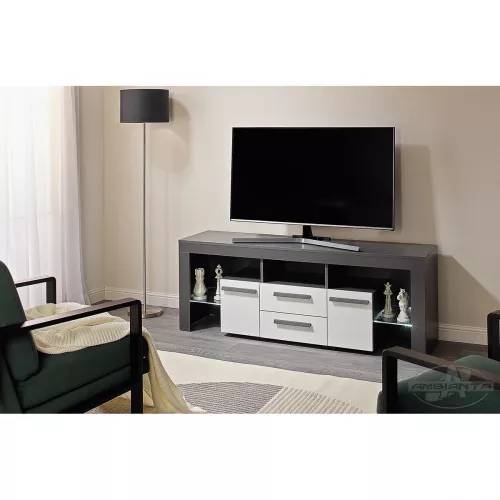 Comoda ambianta tv city, grafit, 160x43x60