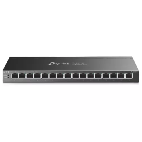 Comutator de retea tp-link 16-port gigabit poe+ switch, tl-sg116p,16 poe ports, 120w budget, rackmount