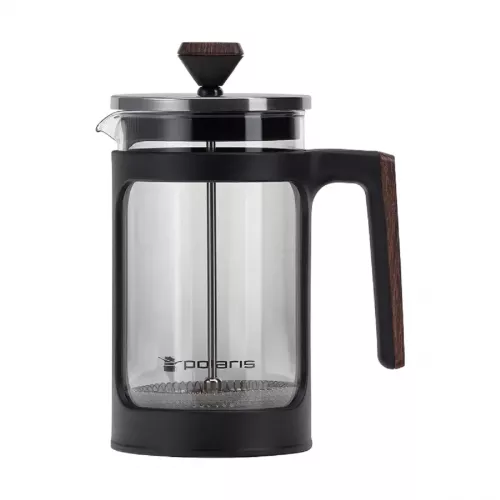 French-press polaris coffee tea maker albero-1000fp, 1 l, sticla, plastic, negru